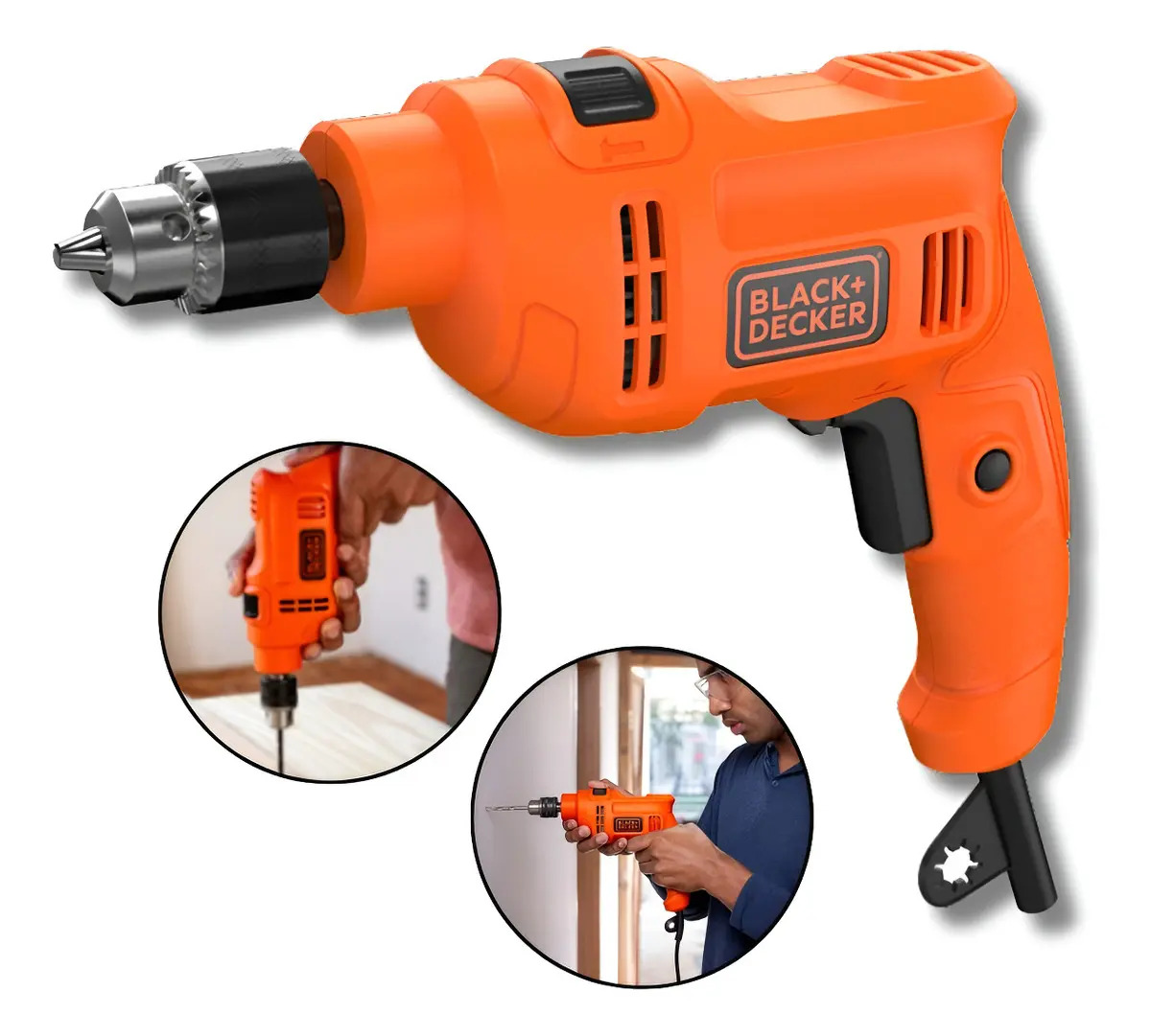 Furadeira Impacto 10mm 450w Black Decker Bed710450 Laranja