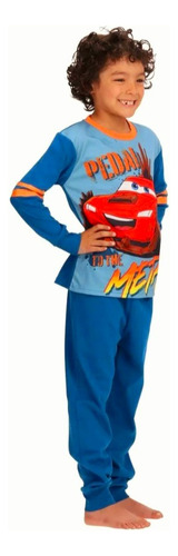Pijama Algodón Cars Caffarena Talla 8 Color Azul Mt30915