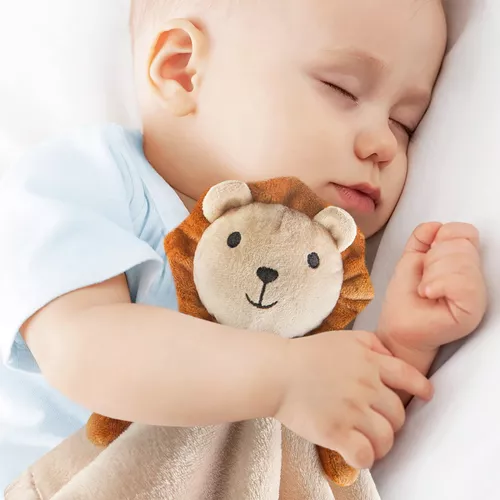 BIECO León Manta Bebe con Peluche, 30 cm, Doudou Bebe