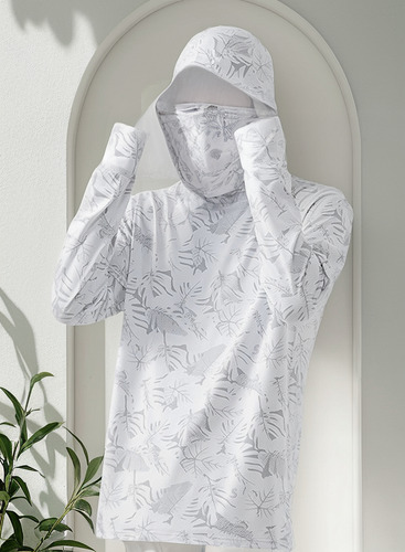 Protección Solar De Los Hombres Sudadera Con Capucha Camisa