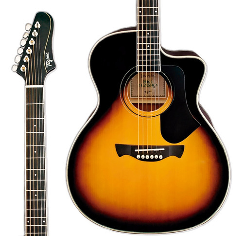 Guitarra eléctrica Tagima Rio Negro Vsb Color Vintage Sunburst, material para dedos, guía para la mano derecha