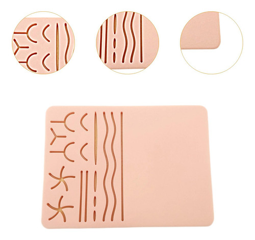 Suturing Practice Pad Silicona Simulación De La Piel Humana
