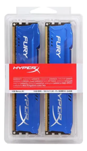 Memoria Ram Gamer Azul Ddr3 1600mhz 16gb (2x8) Dual Channel