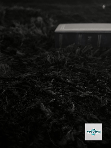 Alfombra Peluda 2 X 1.50 M Nórdica Pelo Largo Antideslizante 2 M 1.5 M Nórdico Negro