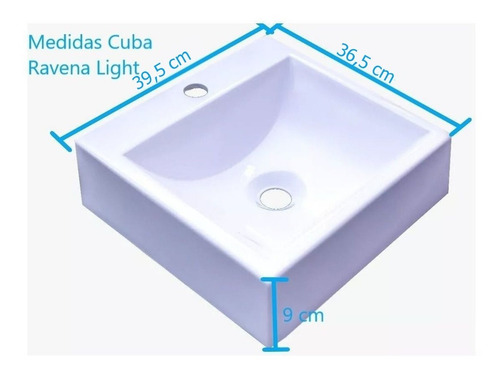 Kit Cuba Ravena Quadrada Com Torneira Cromada E Válvula