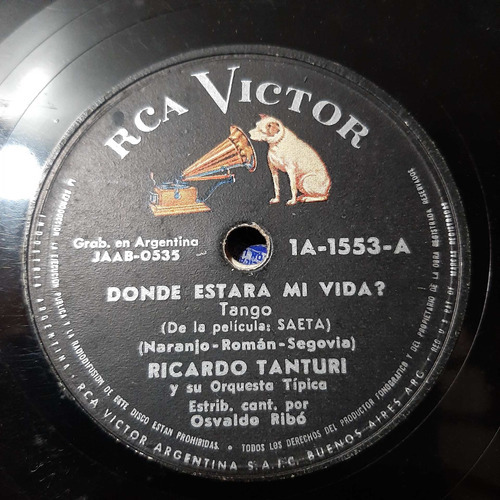 Pasta Ricardo Tanturi Ribo Rocca Rca Victor C199