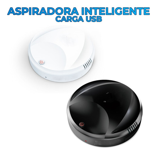 Aspiradora Robot Inteligente Con Sensores De Movimiento Color Blanco