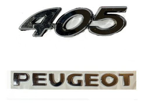 Kit Emblema Insignia Peugeot Numero 405 Palabra Peugeot