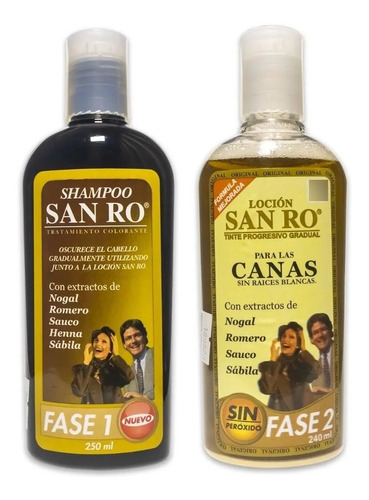 Shampoo Y Loción Cubre Canas Oscurece Tu Cabello Natural 2pz