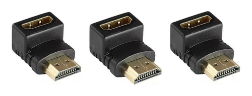 3 Codos Unión Convertidor Hdmi/90 Grados Angulo/macho/hembra