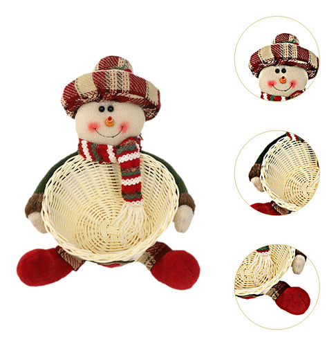 Cuenco Para Dulces, Decoración Navideña, Cesta Tejida,