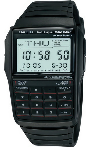 Relógio Casio Dbc-32 Databank 25 Fones Calcula 5 Alarmes Bor