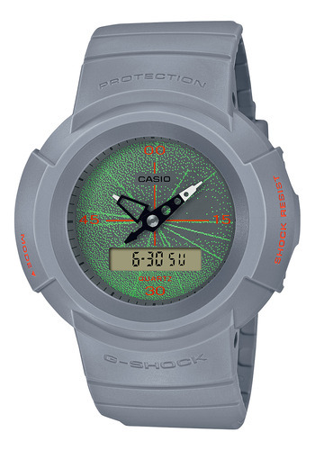 Reloj Hombre Casio Aw-500mnt-8adr G-shock Color de la correa Gris Color del bisel Gris Color del fondo Negro