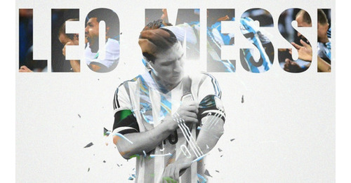 Poster Leo Messi Vinilo Auto Adhesivo 40x70cm #38