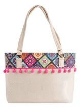 Comprar Bolsa Grande 2089 Yute Dama Mayoreo Calidad Fabricante Color Beige Diseño De La Tela Imitación Piel Y Yute