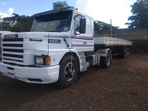 Imagem 3 de 15 de Scania T142 H Trator 4x2 1984 C/ Carreta Randon