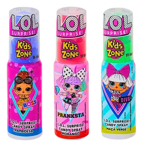 Bala Liquida Doce Lol Surprise Display 24 Un 19ml Crianças