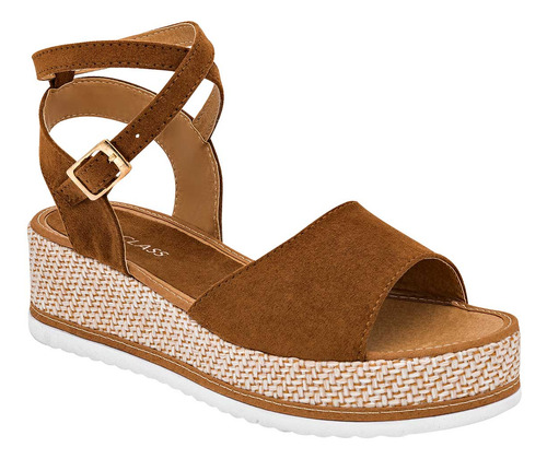Sandalia Plataforma De Mujer Been Class Camel 101-545