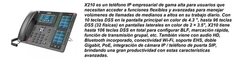 Telefono Ip X210 De 20 Lineas Sip Poe Pantalla Triple Fanvil