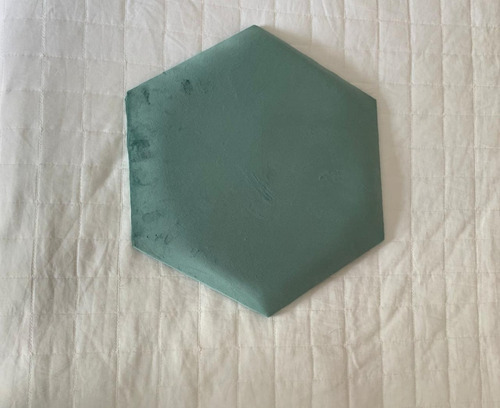 Decoração Módulos Hexagonal - Tecido Espuma Madeira 16 Peçs