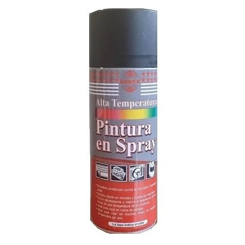 Pintura Aerosol Alta Temperatura Negra 400 Ml/380 Grs