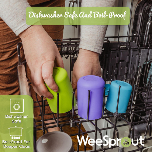 Vasitos De Silicona Weesprout Con Pajitas Y Tapas, Opciones