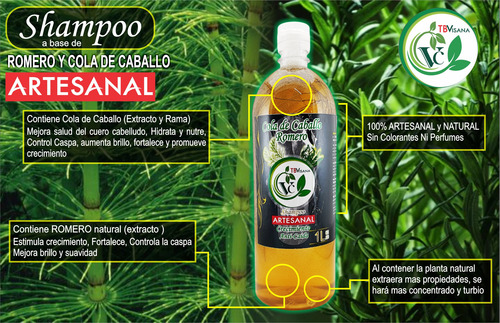 X4 Shampoo Tbvisana Cola De Caballo Cecimiento, Anticaida,