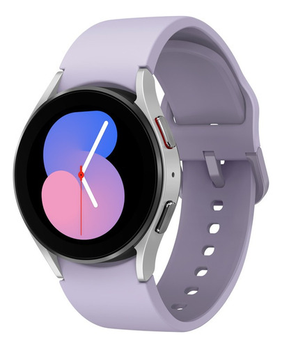 Smartwatch Samsung Galaxy Watch5 40mm Super Amoled Ip68 Color de la caja Blanco Color de la malla Violet Color del bisel Silver & Violet