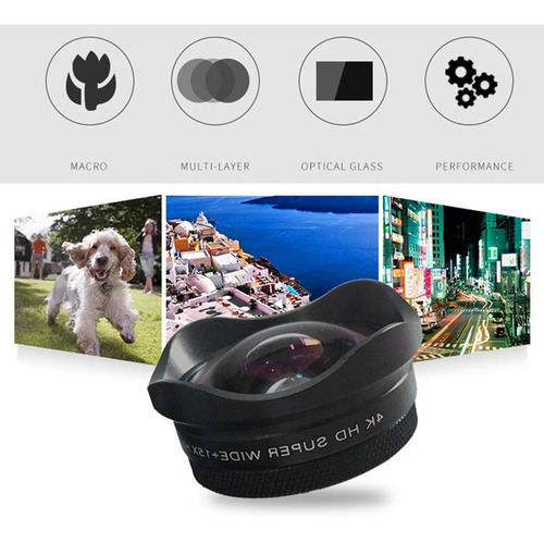 4k Ultra Hd Smartphone Cámara Lente 0.45x Gran Angular 15x