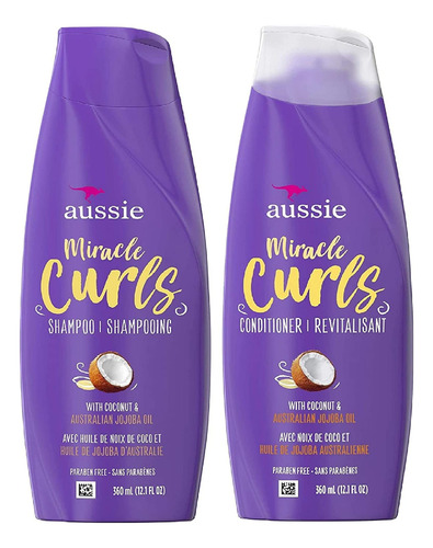 Set De ChampĂș Y Acondicionador Aussie Miracle Curls, 360 Ml