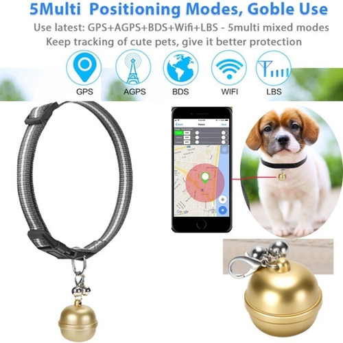 Rastreador Gps Inteligente Para Mascotas Mini Collar Localiz