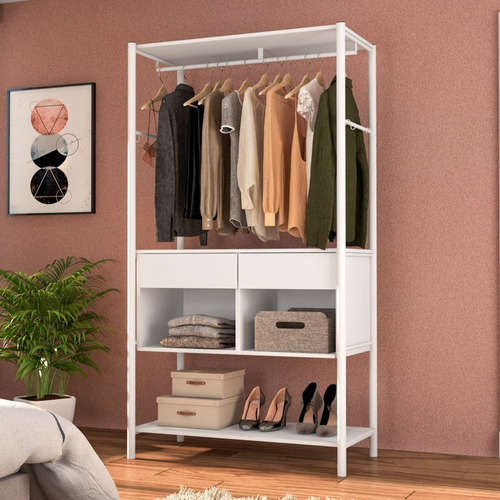 Guarda-roupa Closet Modulado Paris Branco