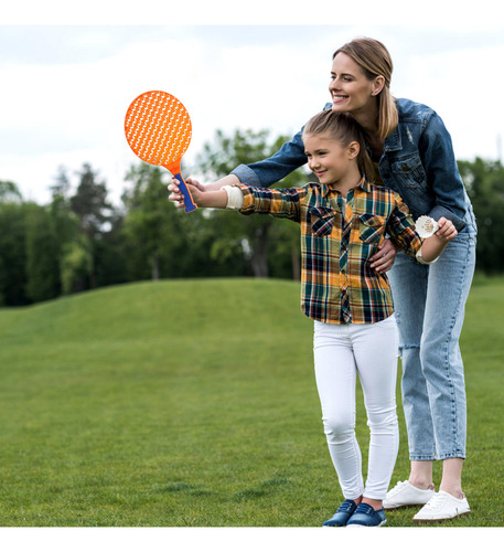 1 Juego De Raquetas De Bádminton De Plástico Para Niños