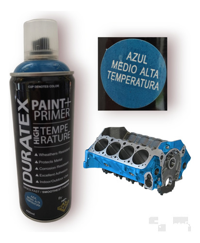 Pintura Spray Alta Temperatura Azul 1000grados 400ml Duratex
