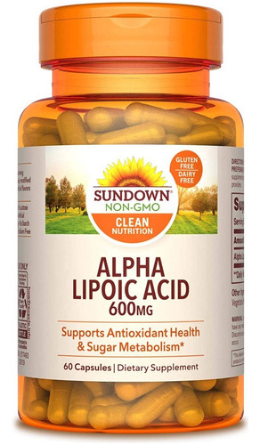 Acido Alfa Lipoico 600mg Antioxidante Universal 60 Capsulas