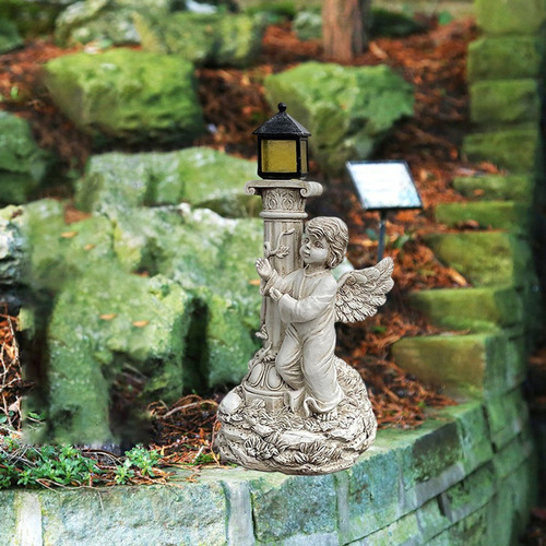 Z Figura De Ángel De Pilar Romano Vivo Columna Griega