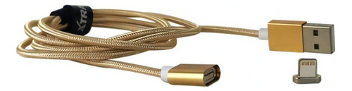 Carregador Cabo Dados Compatível Usb Lightning Flat Turbo 1m Cor Dourado ou Prateado