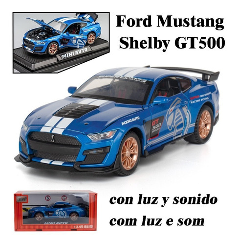 Ford Mustang Cobras Shelby Gt500 Miniatura Metal Coche 1 [u]