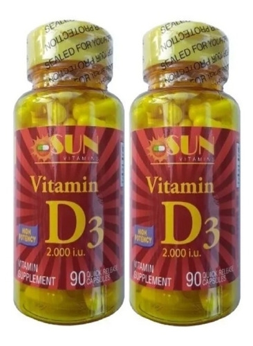 Vitamina D3 2000 Americana Pura Promo 2 Frascos