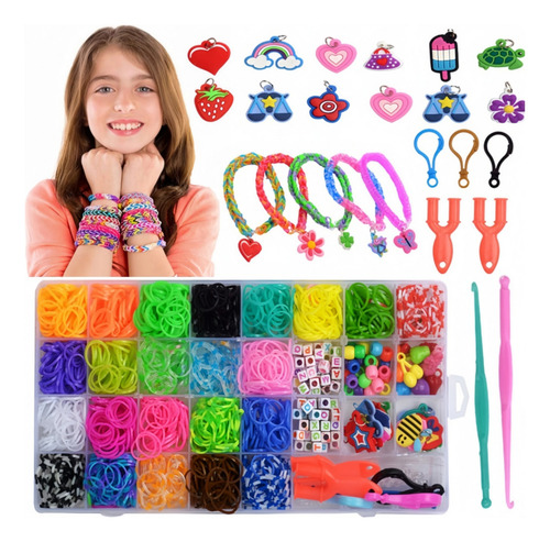 Kit De Fabricación De Pulseras Con Banda Elástica Para Niños