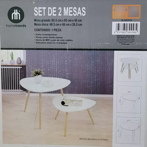 Mesa Auxiliar Hometrends Blanco