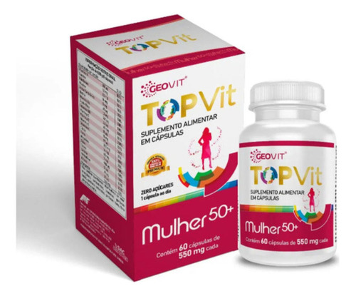 Suplemento Top Vit Mulher 50+ Zero Açucar 60cps 500mg