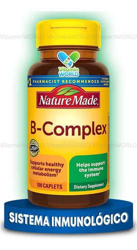 Nature Made Complejo B Con Vitamina C 100 Ct Sabor Sin Sabor