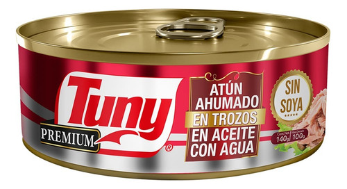 5 Pzs Tuny Lomo De Atun Ahumado En Aceite Premium 140gr