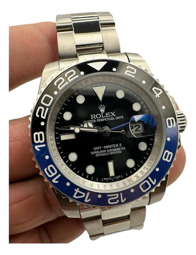 Reloj Premium Rolex Submariner Gmt Master Batman Automatico (Reacondicionado)