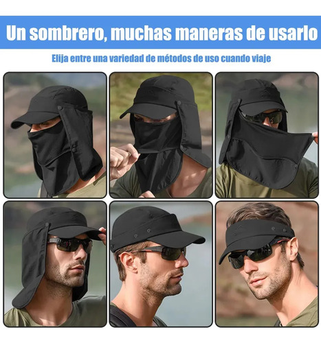 Sombrero Para El Sol Con Uv Protección Para Cuello Y Cara