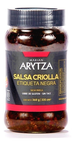 Salsa Criolla Arytza Gourmet Sin Tacc