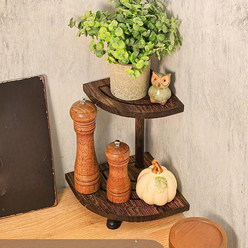 Soporte De Madera De Dos Niveles, Multiusos, Para