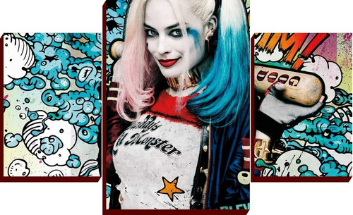 Cuadros Murales Harley Queen Y Joker Medida 45  X 75 Únicos