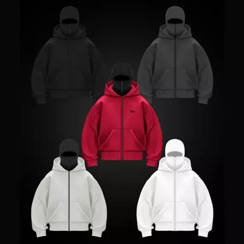 Sudadera De Doble Capa Con Capucha Y Cremallera